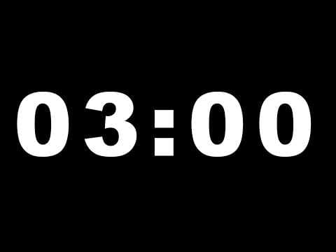 3 Minute Timer Video