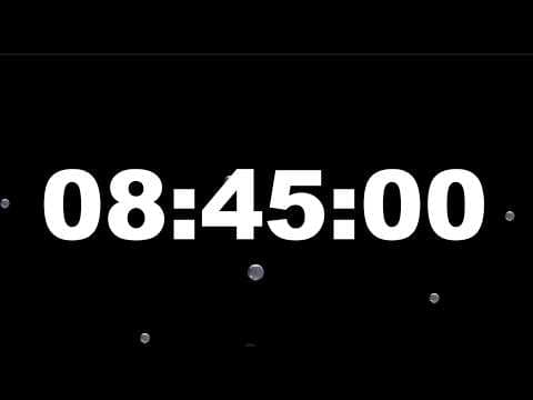 8 Hour 45 Minute Timer Video